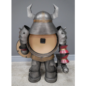 Large Floor Clock Industrial Metal Warrior - Image 3