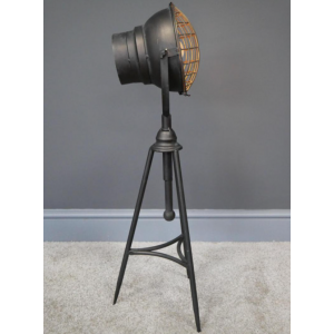 Industrial Floor Lamp Metal Tripod Light - Image 3