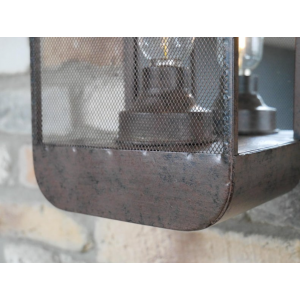 Industrial Wall Light Rustic Metal Decor Unit - Image 4