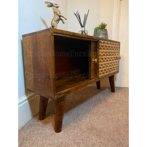 Mid Century Sideboard Vintage Danish Storage Side Cabinet Small Storage Cupboard - Image 2