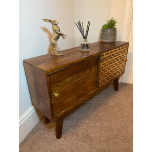 Mid Century Sideboard Vintage Danish Storage Side Cabinet Small Storage Cupboard - Image 5
