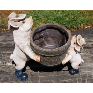 Garden Flower Pot Resin Pig Planter - Image 5