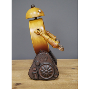 Retro Table Clock Vintage Industrial Style Kids Robot Style Heart Metal Bedside - Image 2