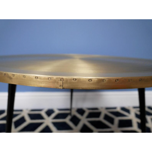Industrial Side Table Vintage Round End - Image 2