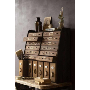Wall Apothecary Cabinet Rustic Chest Drawers - Image 4