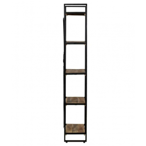 Vintage Industrial Bookcase Rustic Metal Shelf - Image 4