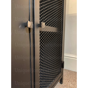 Industrial Storage Cabinet Rustic Metal Cupboard - Image 5