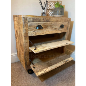 Rustic Side Cabinet Industrial Storage Chest - Image 2