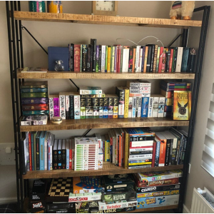 Tall Industrial Bookcase Rustic Shelf Unit Metal Storage Display Vintage Cabinet - Image 5