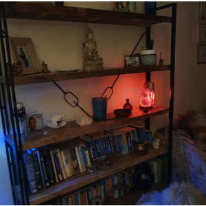 Tall Industrial Bookcase Rustic Shelf Unit Metal Storage Display Vintage Cabinet - Image 6