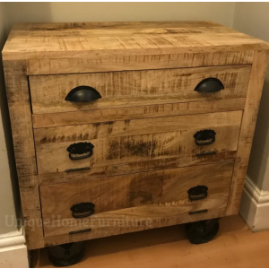 Rustic Side Cabinet Industrial Storage Chest - Image 3