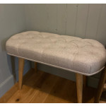 Nordic Hallway Bench Vintage Scandinavian Window Seat Rustic Solid Wood