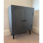 Industrial Side Cabinet Rustic Solid Wood Cupboard Vintage Storage Sideboard