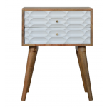 Nordic Bedside Table Vintage Retro Nightstand Rustic Solid Wood Stand Unit