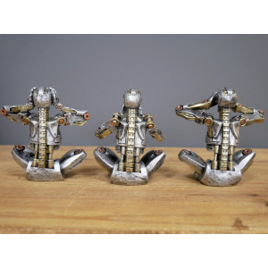 Wise Skeleton Ornament Set 3 Resin Steampunk Figurine Decor Sculpture No Hear - Image 5