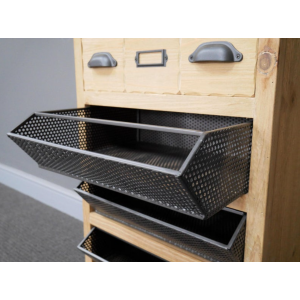 Industrial Chest Drawers Rustic Tall Cabinet - Image 3