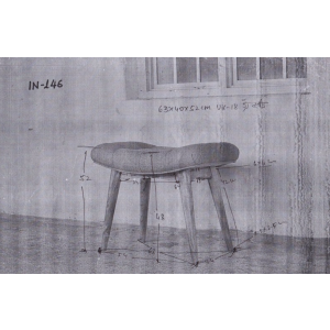 Vintage Vanity Stool Nordic Upholstered Footstool Solid Wood Seat Piano Chair - Image 3