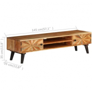 Vintage TV Stand Retro Media Cabinet Unit - Image 2
