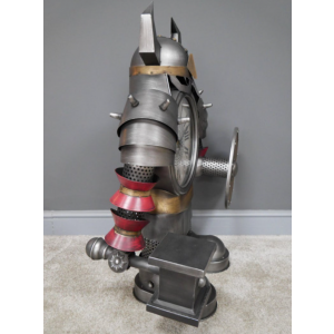 Large Floor Clock Industrial Metal Warrior - Image 4