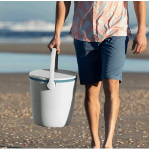 Garden Bar Cooler Drinks Beer BBQ Ice Storage Small Patio Round Side Party Table - Image 3