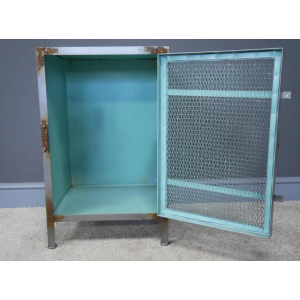 Industrial Bedside Table Rustic Metal Cabinet - Image 3