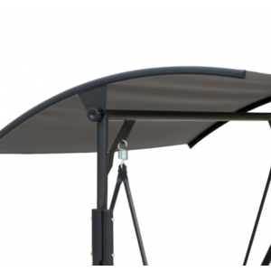 2 Seater Swing Chair Metal Garden Hammock Canopy Metal Rocking Love Seat Bench - Image 5