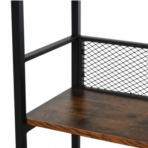 Industrial Console Table Hallway Rustic Shelving Bookcase Unit Vintage Storage Sideboard - Image 4