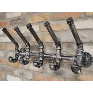 Industrial Coat Hook Rustic Metal Rack - Image 3