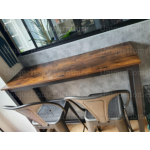 Industrial Bar Table Rustic Tall Metal Dining Narrow Vintage Kitchen Breakfast Furniture