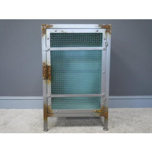 Industrial Bedside Table Rustic Metal Cabinet - Image 2