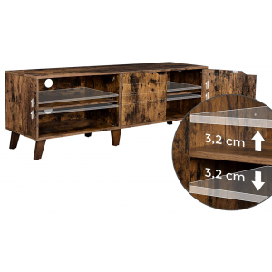 Industrial TV Stand Rustic Storage Lowboard Vintage Retro Cabinet Sideboard Unit - Image 3