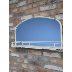 Industrial Wall Mirror Shabby Chic Shelf Rustic Metal Storage Vintage Bathroom Cabinet - Image 4