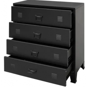 Metal Chest Drawers Vintage Industrial Storage Sideboard Retro Side Cabinet - Image 3