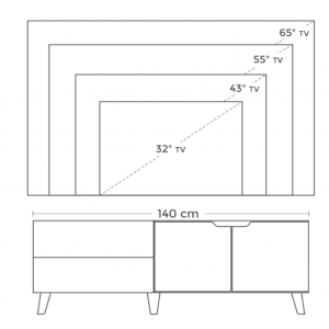 Industrial TV Stand Rustic Storage Lowboard Vintage Retro Cabinet Sideboard Unit - Image 5
