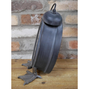 Industrial Table Clock Vintage Retro Style Bird Feet Rustic Metal Home Art Decor - Image 3