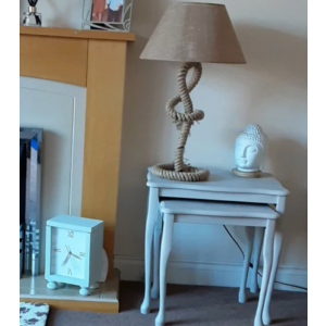 Industrial Table Lamp Vintage Style Lampshade Side Desk Shade Retro Rope Light - Image 4
