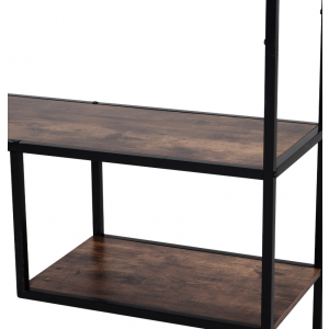 Industrial Metal Bookcase Vintage Retro Shelving Unit Tall Display Rack Cabinet - Image 5