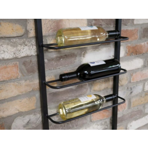 Metal Wine Rack Wall Vintage Industrial Style Glass Bottle Holder Rustic Cabinet Unit - Image 4