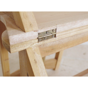 Rustic Step Chair Wooden Vintage Dining Stool Farmhouse Folding Library Ladder - Image 5
