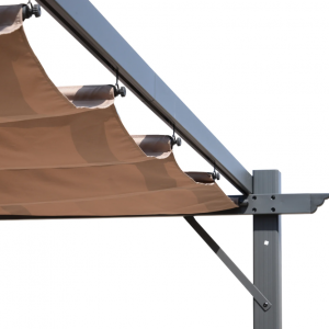 Metal Garden Pergola Large Retractable Structure Sun Shade Canopy Patio Gazebo - Image 4
