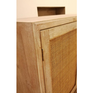 Large Rattan Sideboard Vintage Storage Cabinet - Image 5