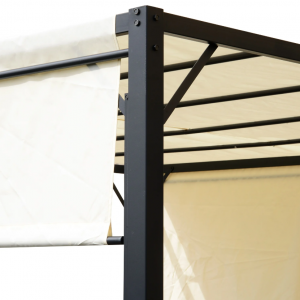 Metal Garden Pergola Retractable Gazebo Canopy Large Structure Sun Patio Awning - Image 5