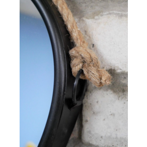 Wall Heart Mirror Rustic Metal Frame Hanging Rope Shabby Chic Home Art Decor - Image 3