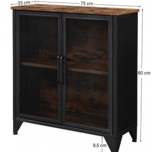 Metal Industrial Cupboard Rustic Side Cabinet - Image 5