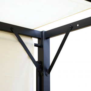 Metal Garden Pergola Retractable Gazebo Canopy Large Structure Sun Patio Awning - Image 3