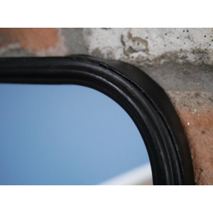 Rectangular Wall Mirror Metal Industrial Shelf - Image 2