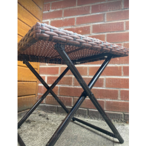 Small Rattan Coffee Table Bistro Folding Furniture Outdoor Side End Garden Patio - Image 4