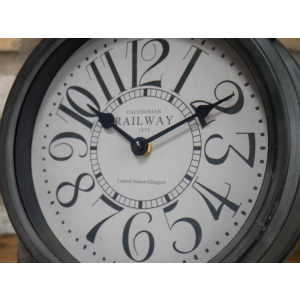 Industrial Table Clock Vintage Retro Style Bird Feet Rustic Metal Home Art Decor - Image 4