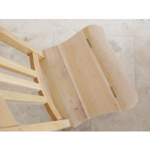 Rustic Step Chair Wooden Vintage Dining Stool Farmhouse Folding Library Ladder - Image 2
