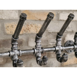 Industrial Coat Hook Rustic Metal Rack - Image 2